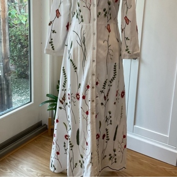 Liliana Garden Floral Long Dress Buttoned Down Size Medium - Picture 8 of 9